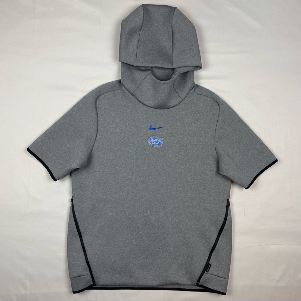 Nike Florida Gators Mens Side Line Repel Hoodie Sz Medium Short Sleeve Grey B7